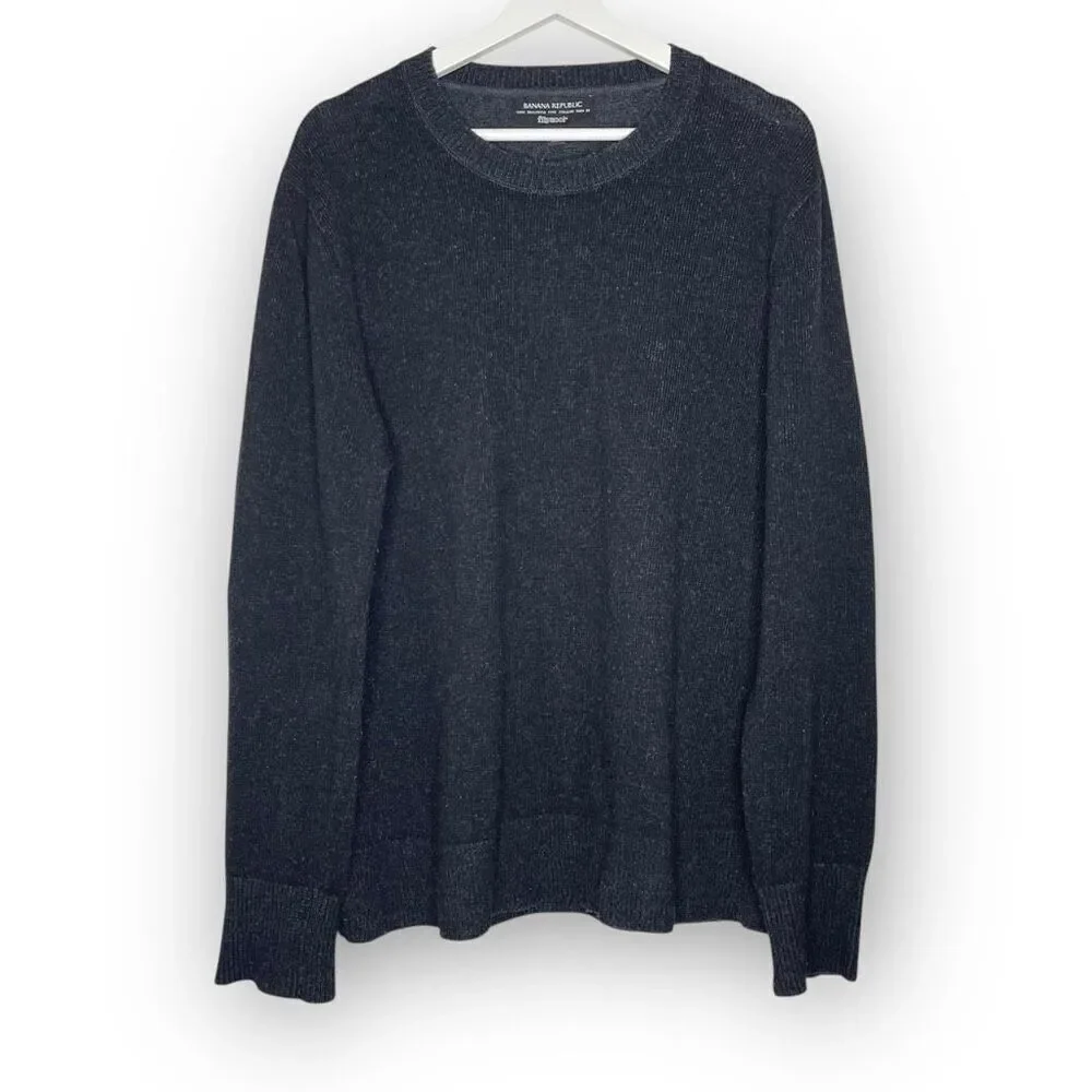 Banana Republic Filpucci Dark Gray Crewneck Sweater Men’s Size Large Wool Blend